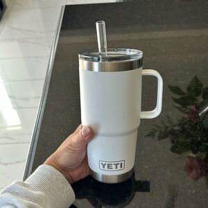 YETI straw rambler white 739 ML